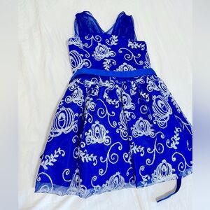 DISNEY PRINCES CINDERELLA DRESS . BLUE AND SILVER